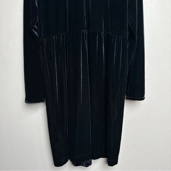 Vintage Talbots Womens Size M Mock Neck Long Sleeve Elastic Waist Velvet Dress - Picture 6 of 16